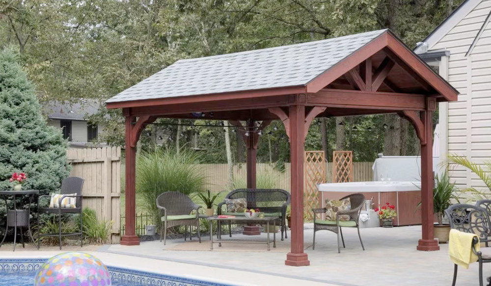 A-Frame Traditional Wood Pavilion